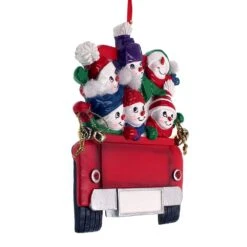 Kurt Adler Snowman On Truck Ornament - Family Of 2 -Country Christmas Loft Shop vivdjzprmn9278iozp1f