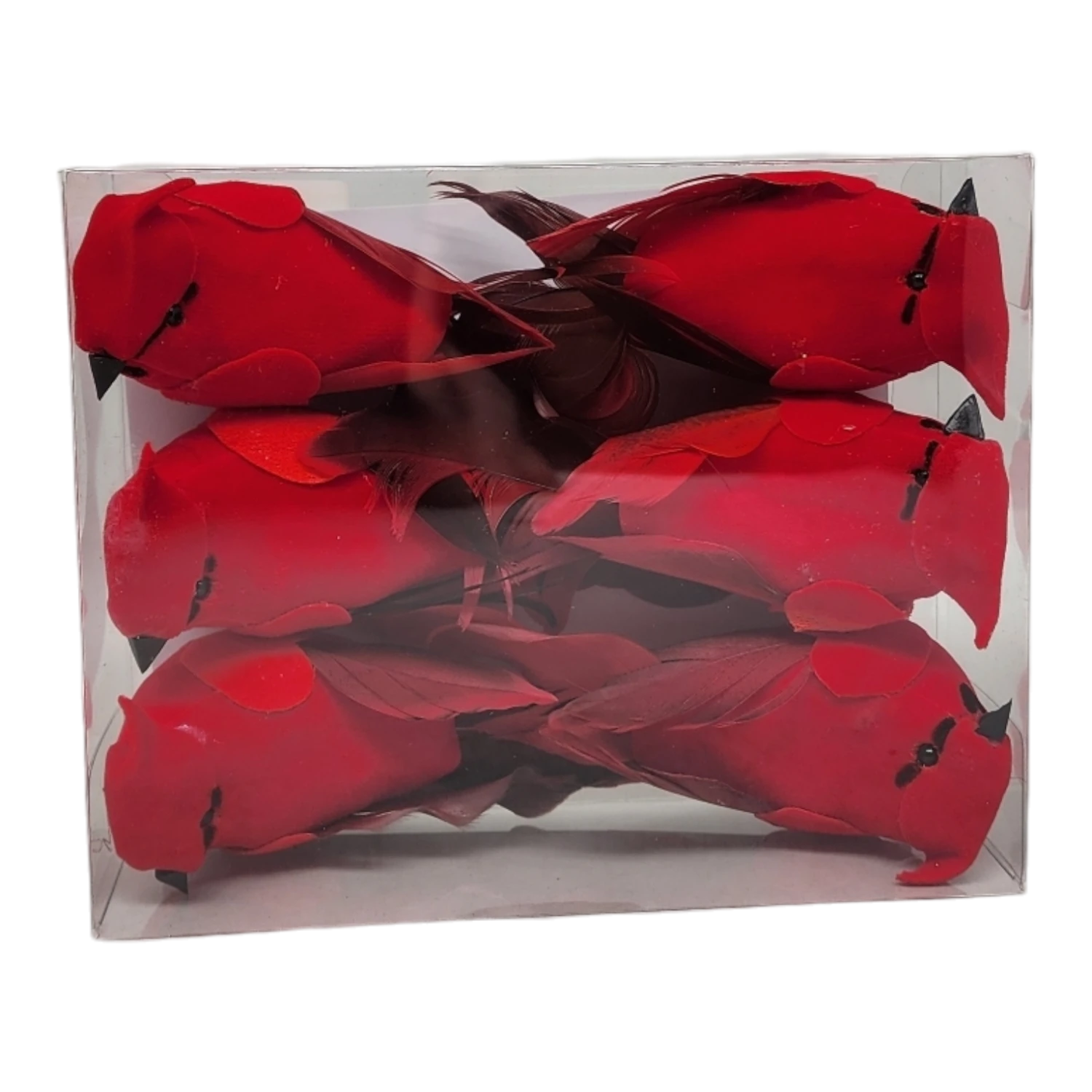 Set Of 6 Clip-on Cardinal Ornament - 4.5 Inch 1 Set Of 6 Clip-on Cardinal Ornament - 4.5 Inch