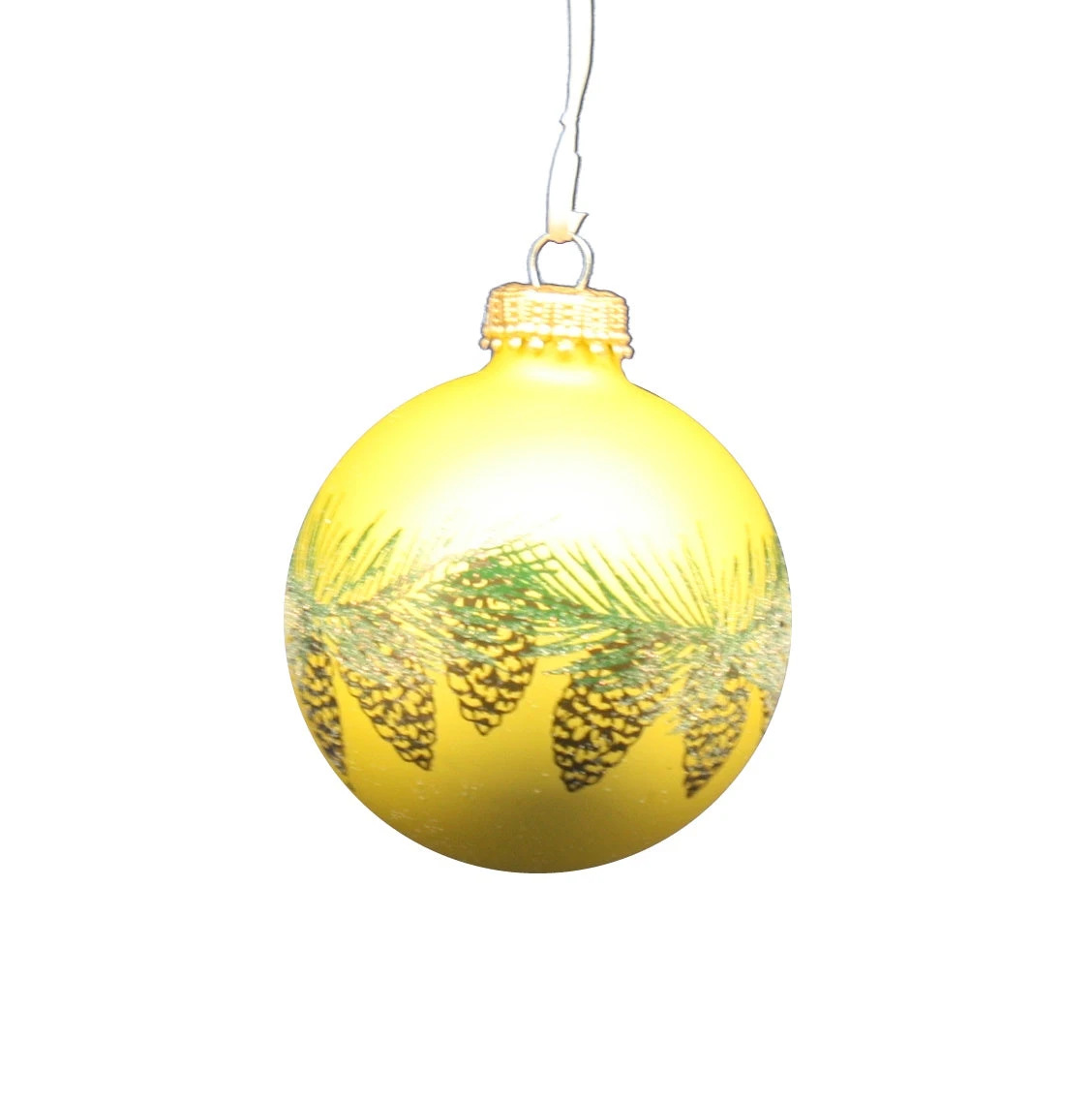 Krebs Value Glass Ball 4 Pack - Gold Pine Garland 2 Krebs Value Glass Ball 4 Pack - Gold Pine Garland - Image 2