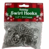 Silver Swirl Ornament Hooks