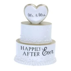 Wedding Cake With Heart Christmas Ornament