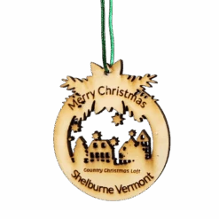 Merry Christmas In Shelburne Vermont Ornament