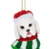 Santa Paws - Dog Ornament - Bichon Frise