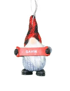 Personalized Gnome Ornament (Letters A-I) - Gavin