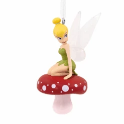Hallmark Tinkerbell On Mushroom Ornament