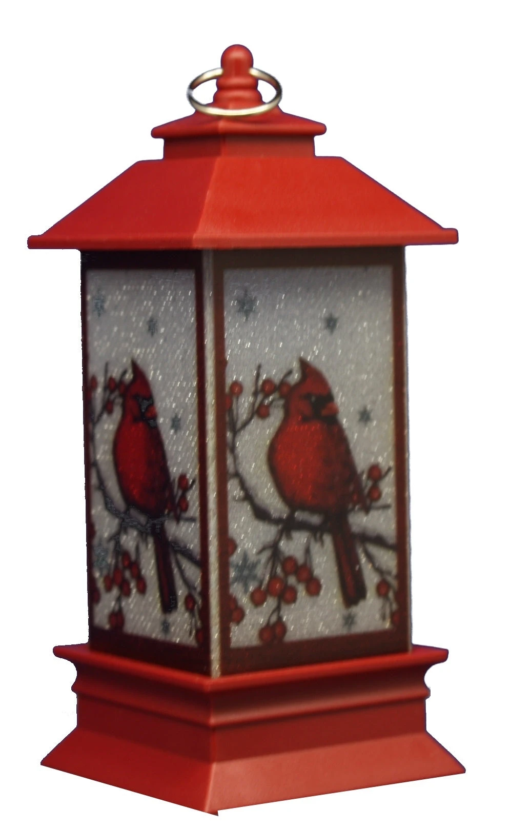 Roman LED Lantern With Cardinal 1 Roman LED Lantern With Cardinal