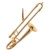 Gold Trombone Ornament - 4.5"