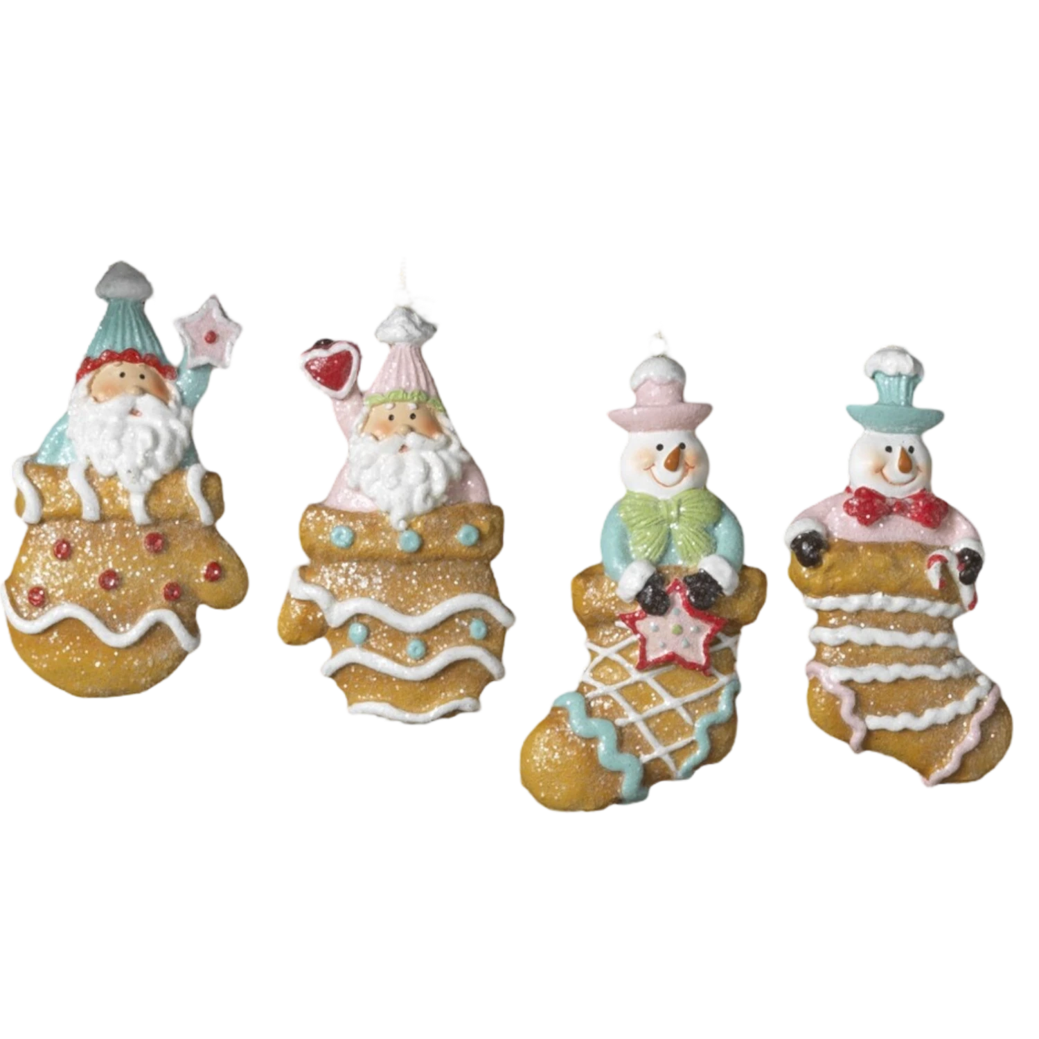 Whimsical Gingerbread Stocking Ornament - 1 Whimsical Gingerbread Stocking Ornament -