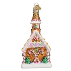 Gingerbread Church Glass Ornament -Country Christmas Loft Shop wzdlhwq0k7i4vi9k41g5