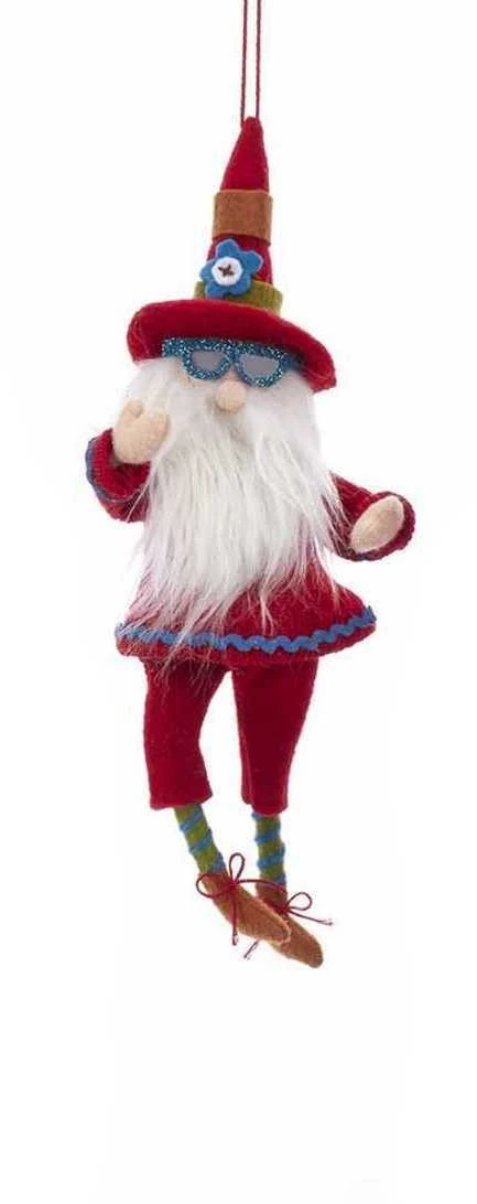 Kurt Adler Gnome Wearing Sunglasses Ornament - Red 1 Kurt Adler Gnome Wearing Sunglasses Ornament - Red