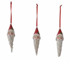 Santa Head Icicle Ornaments