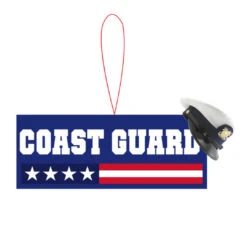 Coast Guard Sign With Hat Ornament