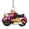 Kurt Adler 3 Inch Boxed Glass Ornament - Motorcycle