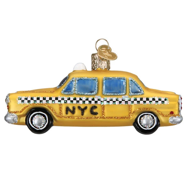 NYC Taxi Cab Glass Ornament 2 NYC Taxi Cab Glass Ornament - Image 2