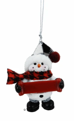 Cozy Snowman Blank Ornament -