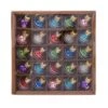 Kurt Adler Miniature Decorated Glass Ball Ornaments - 25-Piece Box