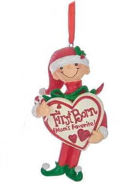 Kurt Adler Mom's Favorite Child Ornament - Boy - First Born 1 Kurt Adler Mom's Favorite Child Ornament - Boy - First Born