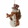 Kurt Adler Enchanted Forest Snowman Ornament - Scarf