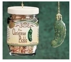 Roman 2-Piece Exclusive Christmas Pickle And Decorated Glass Jar Hanging Ornament, 1.5-Inch -Country Christmas Loft Shop ybejpnwmvsfjr7nefn4n