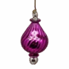 Shiny And Cute Egyptian Glass - Swirled Teardrop - Pink