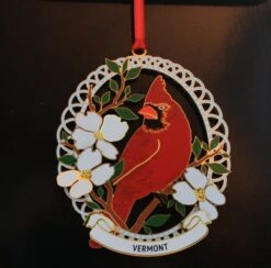 Northern Cardinal Collectible Brass Ornament -Country Christmas Loft Shop ym1jrxqg5t2xlqi5fulh