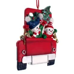 Kurt Adler Snowman On Truck Ornament - Family Of 2 -Country Christmas Loft Shop yrtlf8y80ye8glh3rqcb