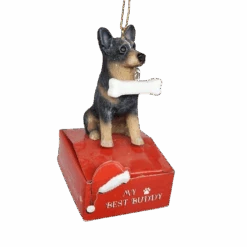 Australian Cattle Dog With Bone Ornament