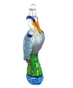 Great Blue Heron Glass Ornament