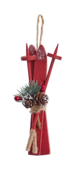Kurt Adler Wooden Skis With Holiday Décor Ornament - 7 Kurt Adler Wooden Skis With Holiday Décor Ornament - -Country Christmas Loft Shop zbavjvbne0ccxiuhlrei