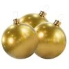 Holiball Inflatable Ornament - 8" - Mini Vintage Gold Trio
