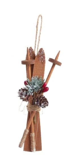 Kurt Adler Wooden Skis With Holiday Décor Ornament - 6 Kurt Adler Wooden Skis With Holiday Décor Ornament - -Country Christmas Loft Shop zem3q3bvwbdjwc3zapjb