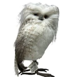 Kurt Adler White Standing Owl With Stripes - 9 Inch