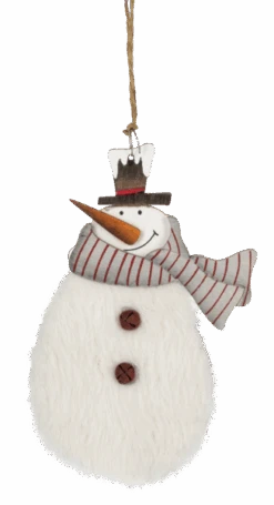 Fuzzy Snowman Ornament - -Country Christmas Loft Shop zhmzz2ebq5eenplezrqu