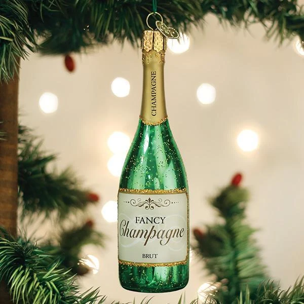 Old World Christmas Champagne Bottle Ornament 1 Old World Christmas Champagne Bottle Ornament