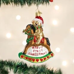 Babys First Christmas Rocking Horse Teddy Glass Ornament 6 Babys First Christmas Rocking Horse Teddy Glass Ornament -Country Christmas Loft Shop zrkstwtpx14g3ef2r7af