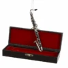 Kurt Adler Bass Clarinet Ornament With Case