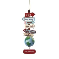 Kurt Adler World With Signs Ornament -Country Christmas Loft Shop zw6rv5v2r7l7q7wvhnnx