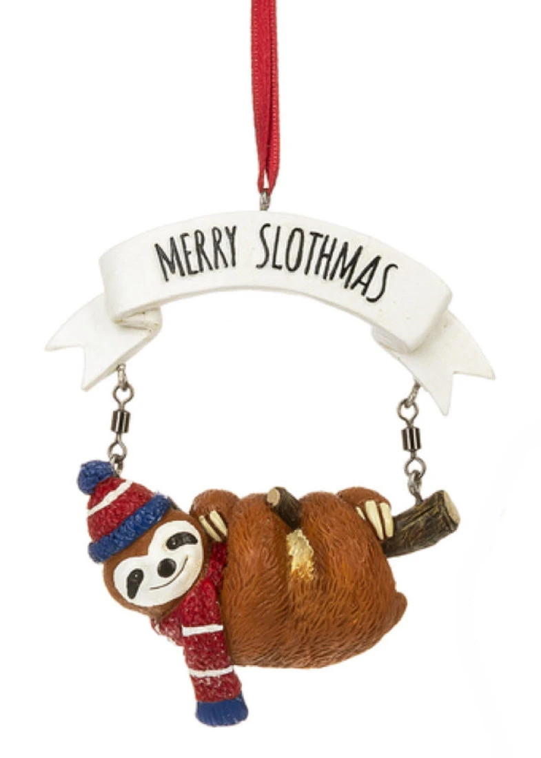 Cute Sloth Ornament - Slothing Through The Snow 2 Cute Sloth Ornament - Slothing Through The Snow - Image 2