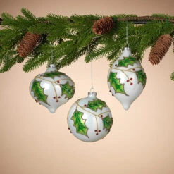 7 Inch Glass Holly Ornament - Onion 8 7 Inch Glass Holly Ornament - Onion -Country Christmas Loft Shop zwgrlj0mjqiqakn57gct